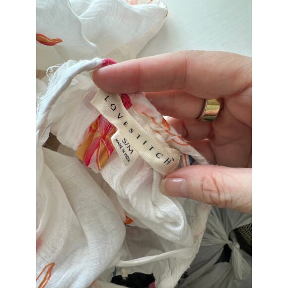 Lovestitch White Mimi Floral Print Sleeveless Scoop Neck Cross-Back Maxi Dress - Picture 10 of 14